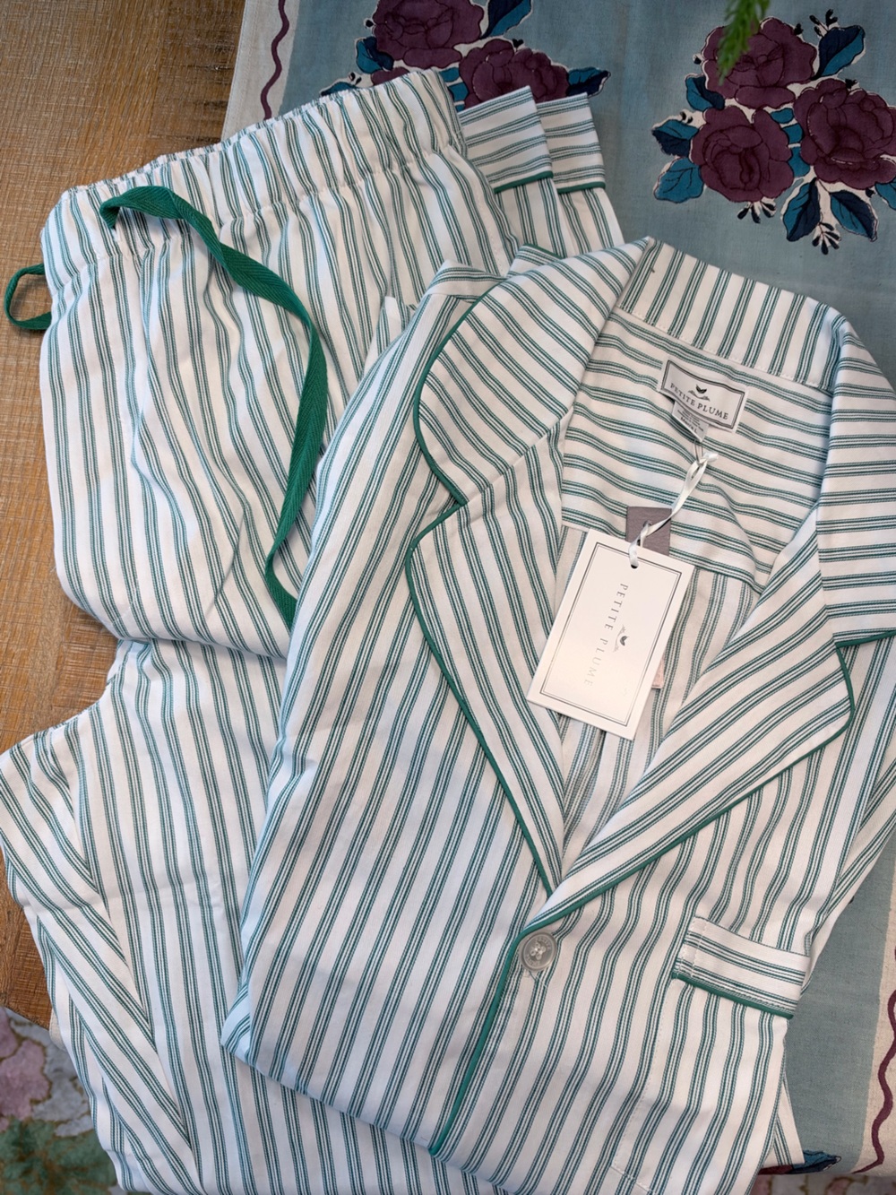 Petit Plume Pajamas Men’s Emerald Stripe